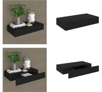 vidaXL Estante flotante con cajón, color , 48x25x8 cm - Estante de pared - Estantes de pared - Repisa de pared