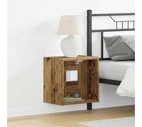 vidaXL Estante flotante con luz LED 2 uds. Marrón 40 x 28,5 x 40 cm