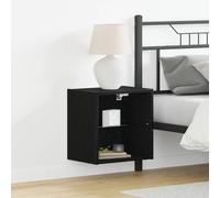 vidaXL Estante flotante con luz LED 2 uds. Negro 40 x 28,5 x 40 cm