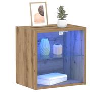 vidaXL Estante Flotante con luz LED Marrón 40 x 28,5 x 40 cm