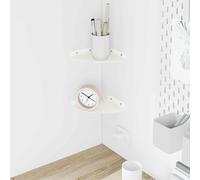 vidaXL Estante Flotante de Esquina 2 uds. 15 x 15 x 2 cm