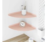 vidaXL Estante Flotante de Esquina 2 uds. Rosa 30 x 30 x 2 cm