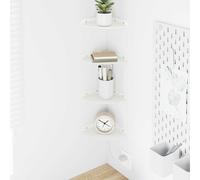 vidaXL Estante Flotante de Esquina 4 uds. 15 x 15 x 2 cm