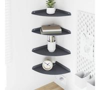 vidaXL Estante Flotante de Esquina 4 uds. Antracita 24 x 24 x 2,3 cm