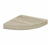 vidaXL Estante flotante de esquina color roble MDF 25x25x3,8 cm