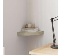 vidaXL Estante flotante de esquina color roble MDF 25x25x3,8 cm