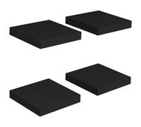 vidaXL Estante flotante de pared 4 uds MDF 23x23,5x3,8cm Blanco brillante, negro brillante, gris brillante Mueble Almacenaje Estantería para Oficina, Estudio, Dormitorio Estantería/Librería/ mueble de