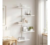 vidaXL Estante flotante de pared Blanco 48,5 x 15 x 101 cm, diseño minimalista