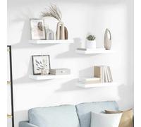 vidaXL Estante flotante de pared blanco brillante MDF 50x23,5x3,8 cm