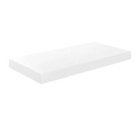 vidaXL Estante flotante de pared Repisa colgante MDF 50x23x3,8 cm Blanco con brillo
