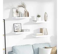 vidaXL Estante flotante de pared blanco brillante MDF 50x23x3,8 cm