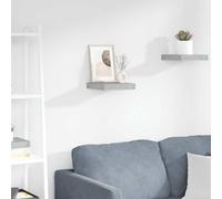 vidaXL Estante flotante de pared gris hormigón MDF 23x23,5x3,8 cm
