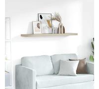 vidaXL Estante flotante de pared MDF color roble 120x23,5x3,8 cm