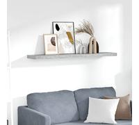 vidaXL Estante flotante de pared MDF gris hormigón 120x23,5x3,8 cm