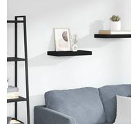 vidaXL Estante flotante de pared MDF negro 40x23,5x3,8 cm