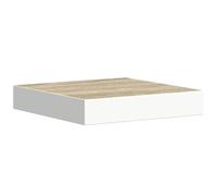 vidaXL Estante flotante de pared MDF roble y blanco 23x23,5x3,8 cm