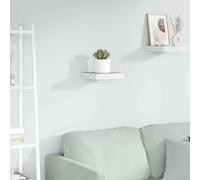Vidaxl estante flotante de pared mdf roble y blanco 23x23,5x3,8 cm