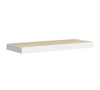 vidaXL Estante Flotante de Pared Repisa Balda Estantería Salón Sala de Estar Exhibición Colgante Decoración Blanco y Roble MDF 60x23,5x3,8 cm