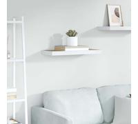 vidaXL Estante flotante de pared MDF roble y blanco 60x23,5x3,8 cm