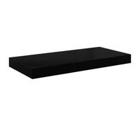 vidaXL Estante Flotante de Pared Repisa Colgante Estantería Tablero CD Libros Coleccionables Fotos Premios Negro con Brillo MDF 50x23x3,8 cm