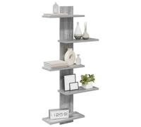 vidaXL Estante Flotante de Pared Sonoma gris 48,5 x 15 x 101 cm