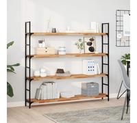 vidaXL Estante flotante madera acacia maciza acabado aceite 120x20x4cm