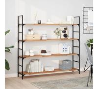vidaXL Estante flotante madera acacia maciza acabado aceite 120x30x2cm