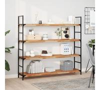 vidaXL Estante flotante madera acacia maciza acabado aceite 120x30x4cm