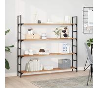 vidaXL Estante flotante madera acacia maciza acabado aceite 160x20x2cm