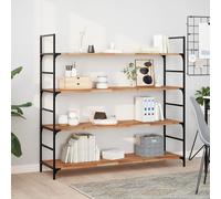 vidaXL Estante flotante madera acacia maciza acabado aceite 160x40x2cm