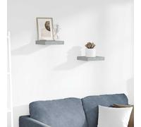 vidaXL Estante flotante pared 2 uds MDF gris hormigón 23x23,5x3,8 cm