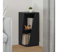vidaXL Estante lateral 33 x 32 x 70,5 cm Madera de ingeniería Negro