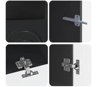 vidaXL Estante LED para TV, juego de 3 piezas, color , material de madera