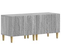 vidaXL Estante LED para TV, juego de 3 piezas, color Sonoma gris, fabricado en material de madera