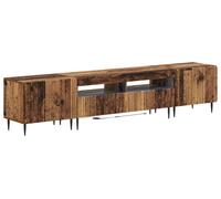 vidaXL Estante LED para TV, modelo ZWOLLE, de 3 piezas, fabricado con madera reciclada y material de madera