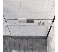 vidaXL Estante para pared de ducha aluminio cromado 80 cm