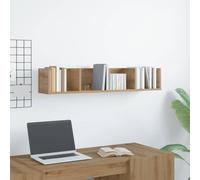 vidaXL Estante pared CD madera ingeniería roble artisan 100x18x18 cm