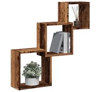 vidaXL Estante pared de cubo madera ingeniería envejecida 68x15x68cm