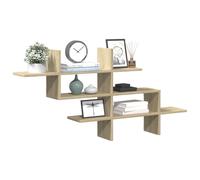 vidaXL Estante pared madera ingeniería roble Sonoma 124,5x18x60,5 cm