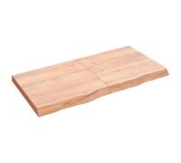 vidaXL Estante pared madera roble tratada marrón claro 120x60x(2-6) cm