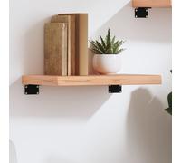 vidaXL Estante de Pared, Balda Flotante Almacenaje, Superficie de Escritorio, Estante Expositor Dormitorio, Madera Maciza Roble Tratada Marrón Claro