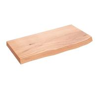 vidaXL Estante Pared Madera Roble tratada marrón Claro 60x30x(2-4) cm