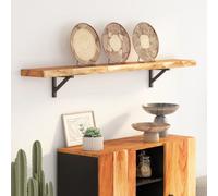 vidaXL Estante pared rectangular madera acacia borde vivo 160x20x2,5cm