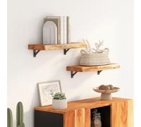 vidaXL Estante pared rectangular madera acacia borde vivo 50x30x3,8 cm