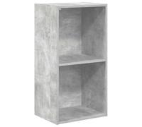 vidaXL Estantería 2 niveles Contrachapada Gris Hormigón 40x30x76,5 cm