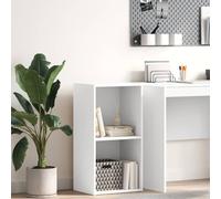 vidaXL Estantería 2 niveles madera contrachapada blanco 40x30x76,5 cm