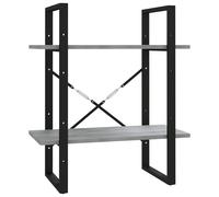 vidaXL Estantería 2 niveles madera contrachapada gris 60x30x70 cm