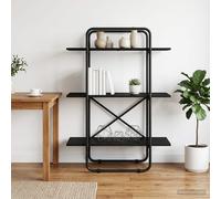 vidaXL Estantería 3 Niveles 80 x 35 x 105 cm PB Roble Negro