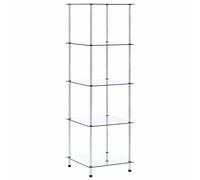 vidaXL Estantería 3 niveles cristal templado transparente 40x40x67 cm