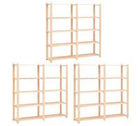 vidaXL Estantería 5 niveles 3 unidades madera pino maciza 500 kg
